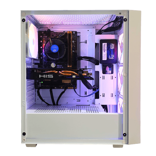 Budget Gaming PC – Intel i7-4790S, RX 580 8GB, 16GB RAM, 256GB SSD – Smooth 1080p Performance (White) - Image 2