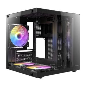 Antec VCX10M RGB Micro-ATX | ITX FRGB Mini -Tower Gaming Chassis – Black