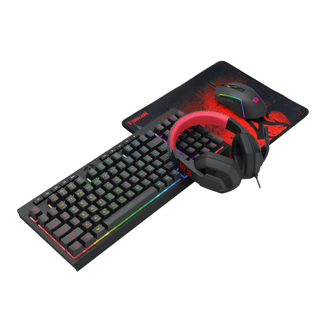 Redragon 4-in-1 Keyboard, Mouse, Mousepad, Headset Gaming Combo - Image 3
