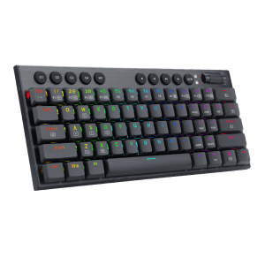 REDRAGON Horus Mini 61Key Red Switch RGB Low Profile Gaming Mechanical Keyboard – Black
