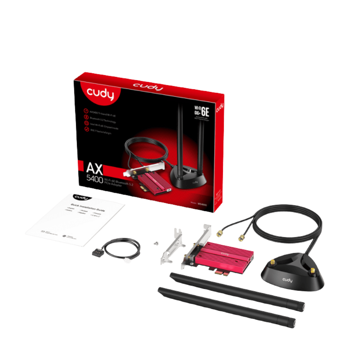 Cudy 3000Mbps WiFi 6 + BT 5.0 PCI-E Adapter - Image 5