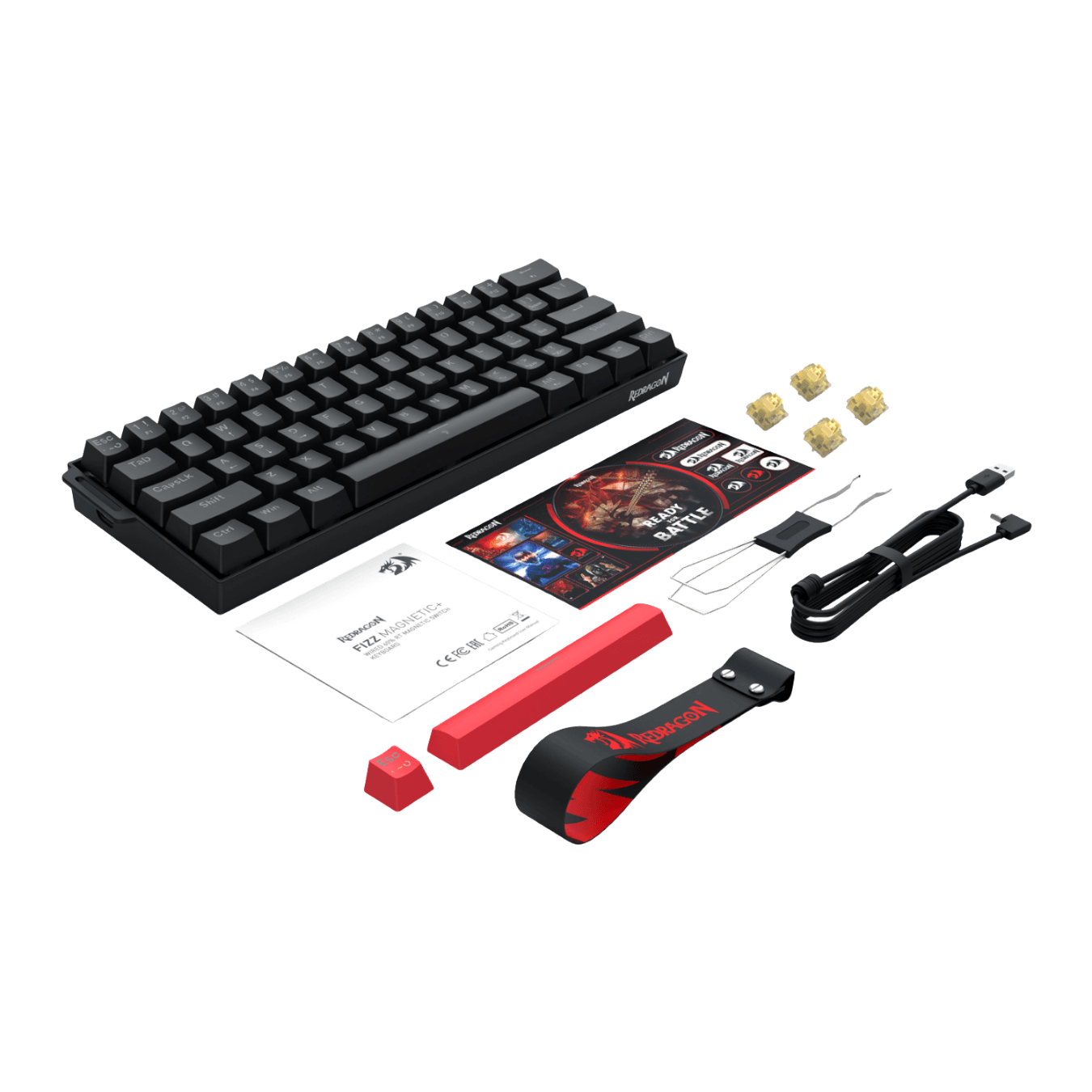 Redragon FIZZ Magnetic Plus 60% RGB Gaming Keyboard – Black - Image 5