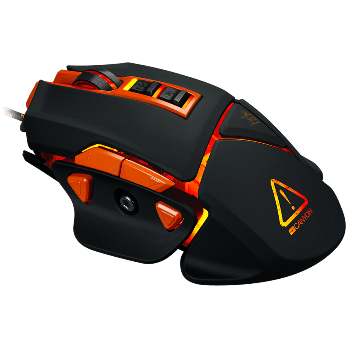 CANYON Hazard GM-6 LED Mouse - Wired Black Orange - Image 3
