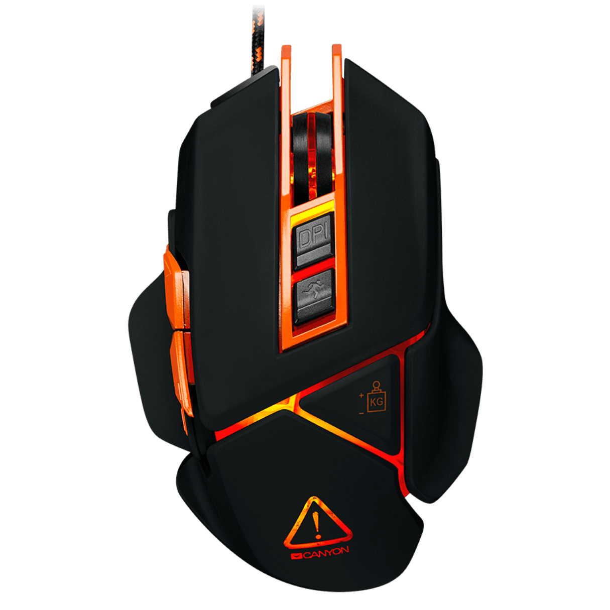 CANYON Hazard GM-6 LED Mouse - Wired Black Orange